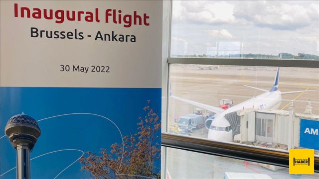 AnadoluJet'in Ankara'dan Brüksel'e ilk uçuşu gerçekleşti