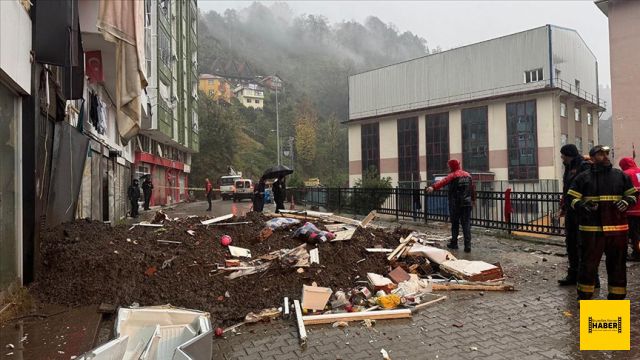 Rize toprak kayması sonucu 1 kişi öldü, 4 kişi yaralandı