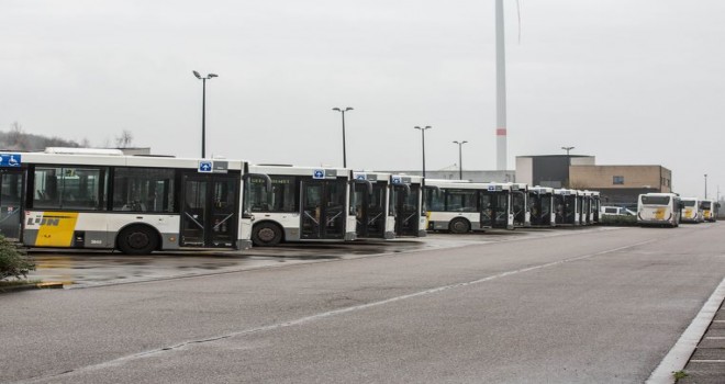 Bugün toplu taşıma şirketi De Lijn’in çalışanları grevde