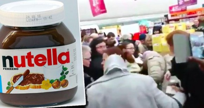 Fransa'nın Intermarché marketlerinde 'Nutella' izdihamı