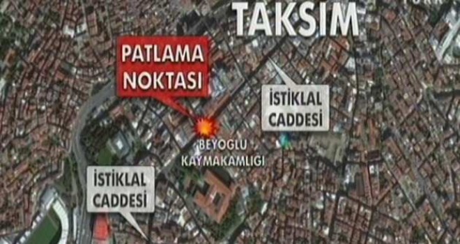 İstanbul Taksim'de patlama