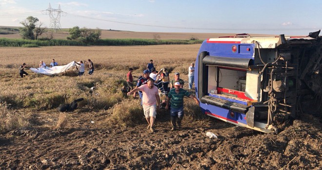 Tekirdağ'da tren kazası: 10 ölü, 73 yaralı