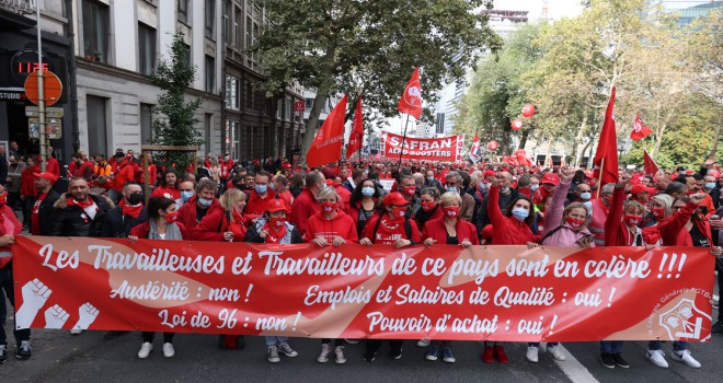 Brüksel'de ulusal protesto