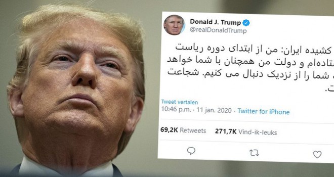 Trump’tan Farsça dilinde İran halkına 'ben sizin tarafınızdayım' mesajı