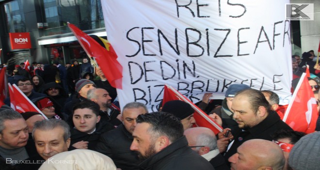 Brüksel'de Zeytin Dalı Harekatına destek mitingi